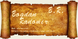 Bogdan Radomir vizit kartica